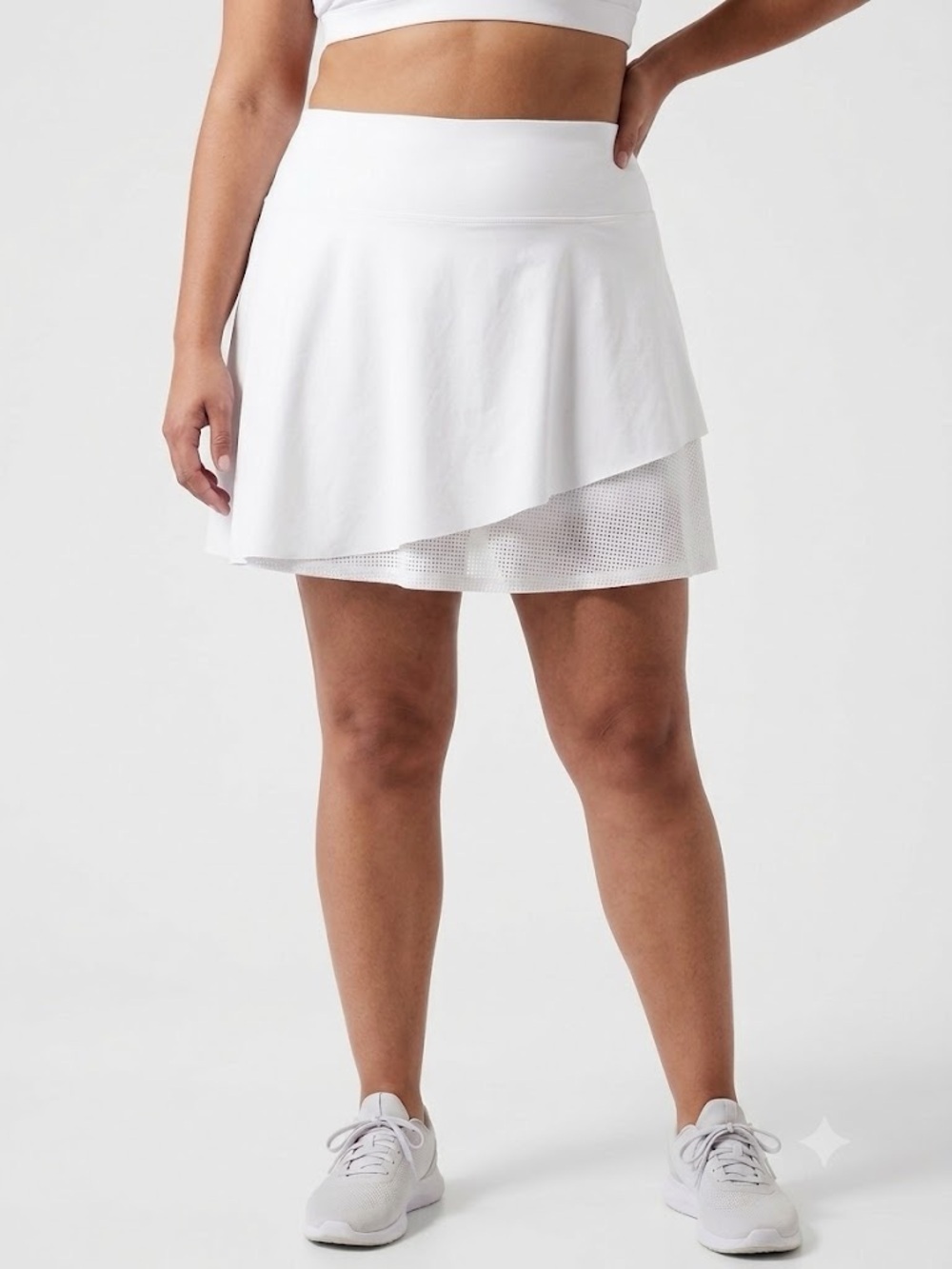 Athleta White Ace Mesh Tiered Tennis Skort Size 1X